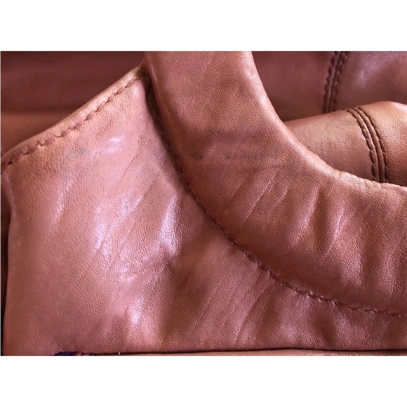 GUSTTO Donna Torso Pink Fringed Leather Boho-Fabulous Crossbody Satchel RARE EUC - Picture 6 of 13